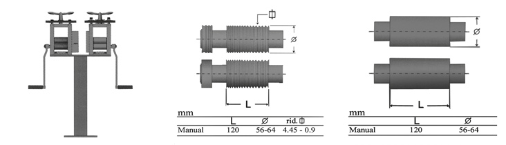 Hand operated rolling mill EHS 100